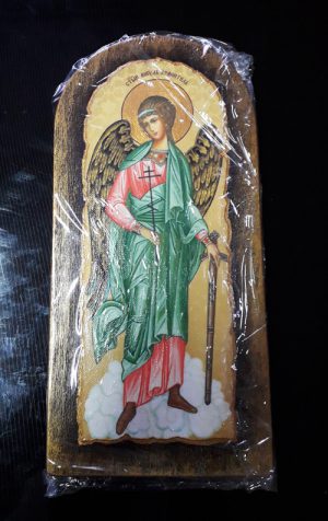 Ікона з росписом Ангел охоронець ікона домашня 46х22см