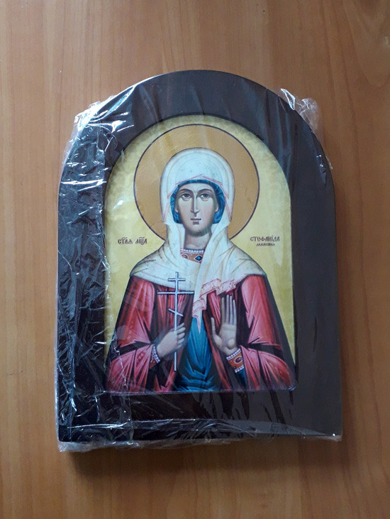 Ікона з росписом Свята Стефаніда
