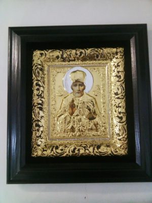 Икона Святителя Николая 34х37см в позолоте