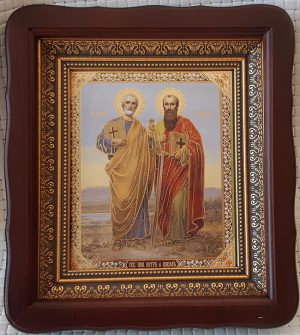 Икона святых апостолов Петра и Павла на подарок 23*26см