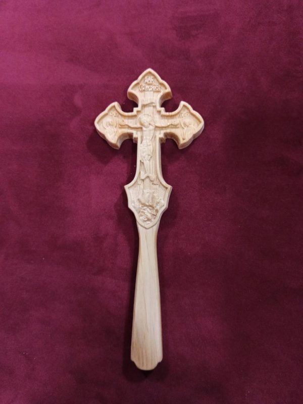 Православный резной Крест малый 21.5х8см из ольхи