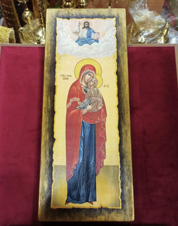 Икона на крещение / Мерная икона на заказ Святой Анны