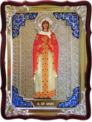 Икона в ризе - Святая мученица Варвара заказать в церковной лавке