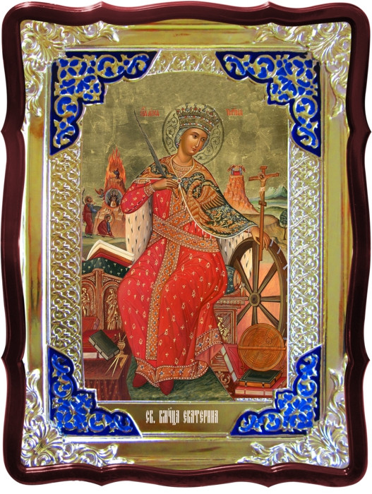 Икона в ризе - Святая мученица Екатерина в православном интернет магазине