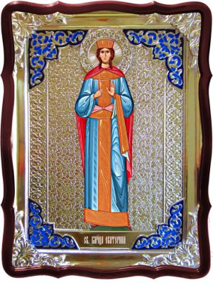 Икона в ризе - Святая мученица Екатерина рост заказать в церковной лавке