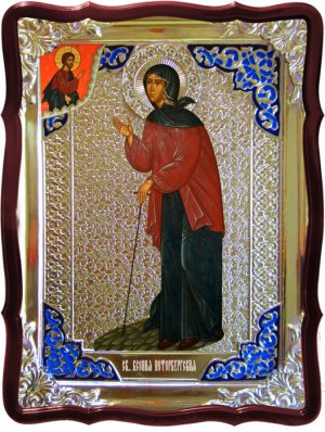 Икона в ризе - Святая мученица Ксения Петербургская 80х60 в православном магазине