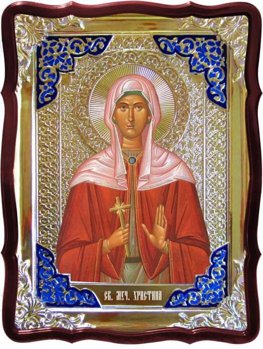 Икона в ризе - Святая мученица Христина Тирская в православном магазине