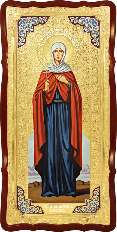 Большая икона в ризе Святая Виктория Ефесская в церковной лавке