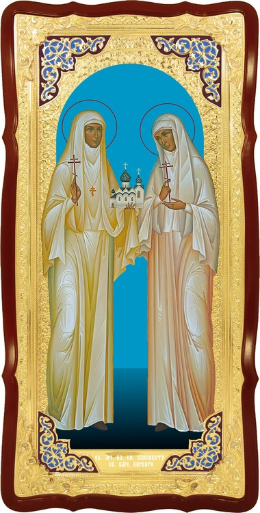 Храмовая икона в ризе Святые Елизавета и Варвара в православном магазине
