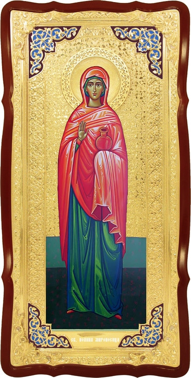 Храмовая большая икона в ризе Святая Иоанна в церковной лавке
