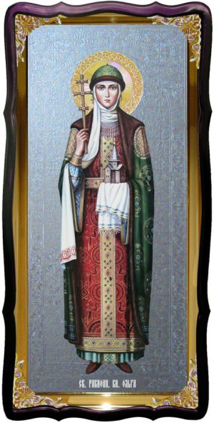 Икона храмовая под серебро Святая Ольга в православном интернет магазине