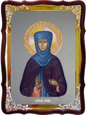 Икона под серебро Святая Евгения  в православном интернет магазине