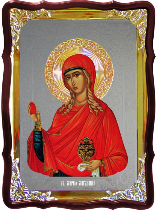 Икона под серебро Святая Мария Магдалина  в церковной лавке
