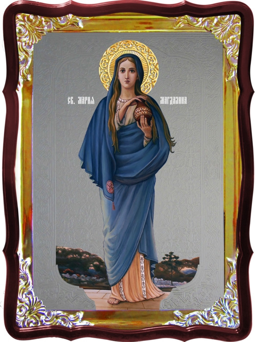 Икона под серебро Святая Мария Магдалина ростовая в православном магазине