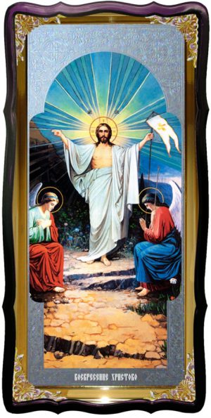 Православный магазин предлагает икону Воскресение Христово (хоругва)