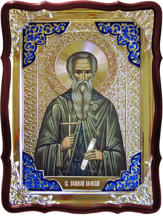Изображение святых на церковных иконах: Святой Афанасий Афонский