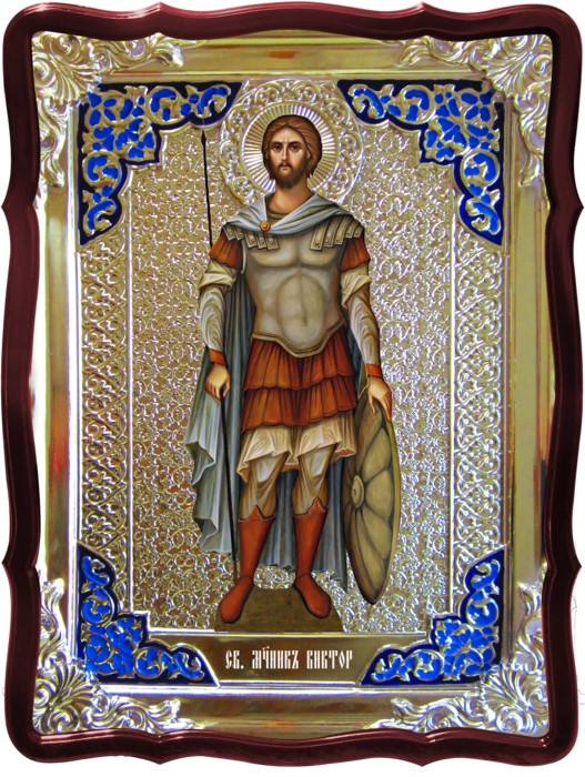 Лики святых на иконах -  Святой Виктор на иконе