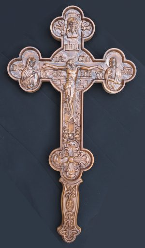 Крест православный резной большой 67х36см